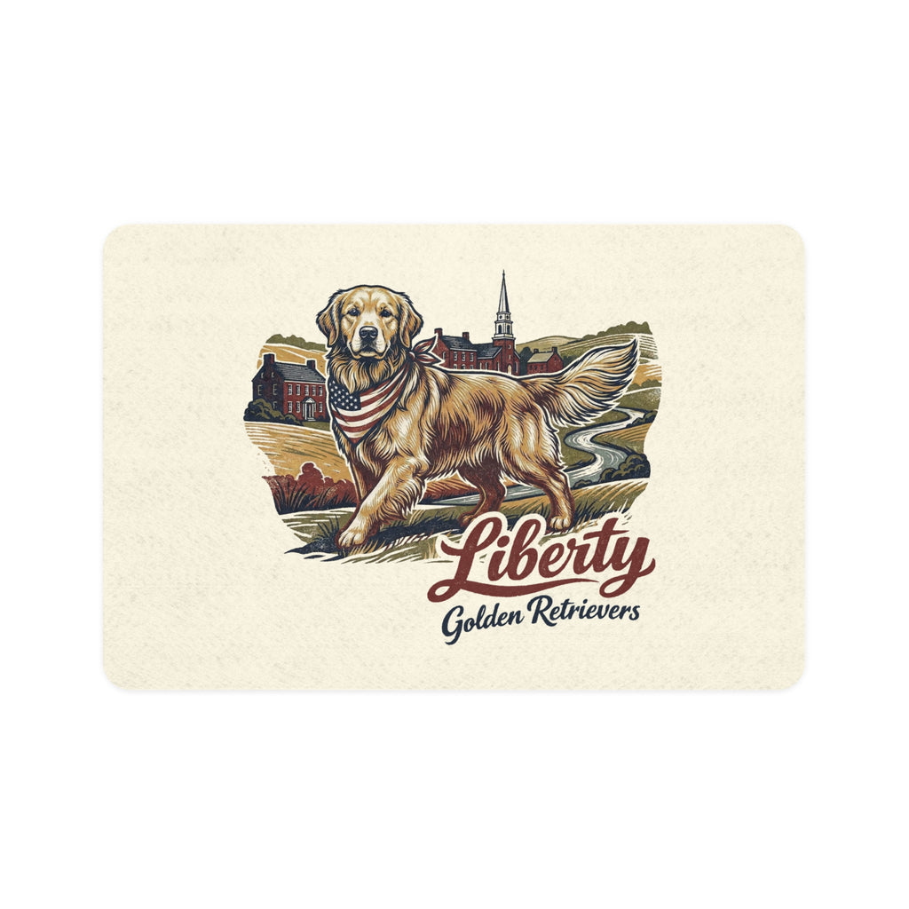 Liberty Golden Retrievers Pet Food Mat (12x18)