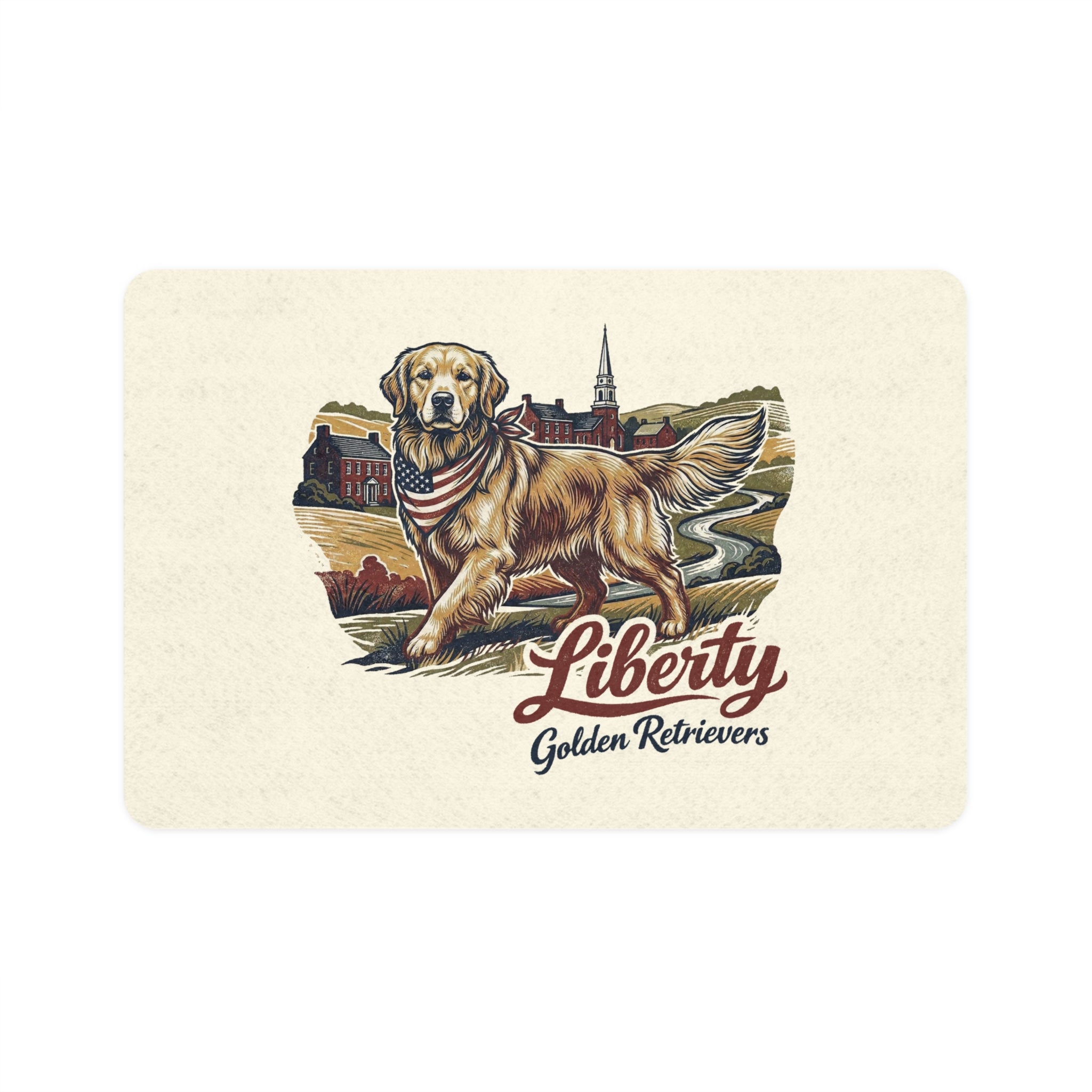 Liberty Golden Retrievers Pet Food Mat (12x18)