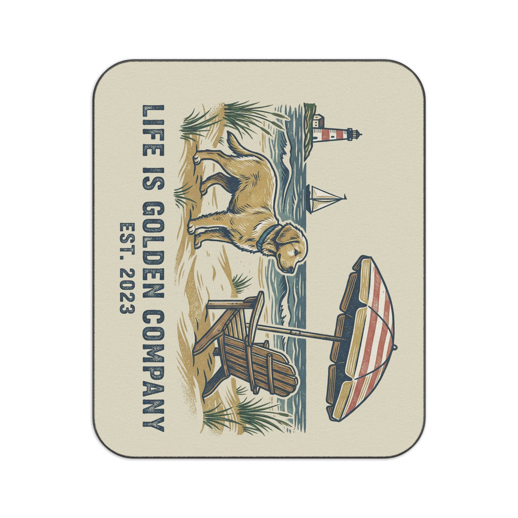 Seaside Watch Picnic Blanket with Water Resistant Backing