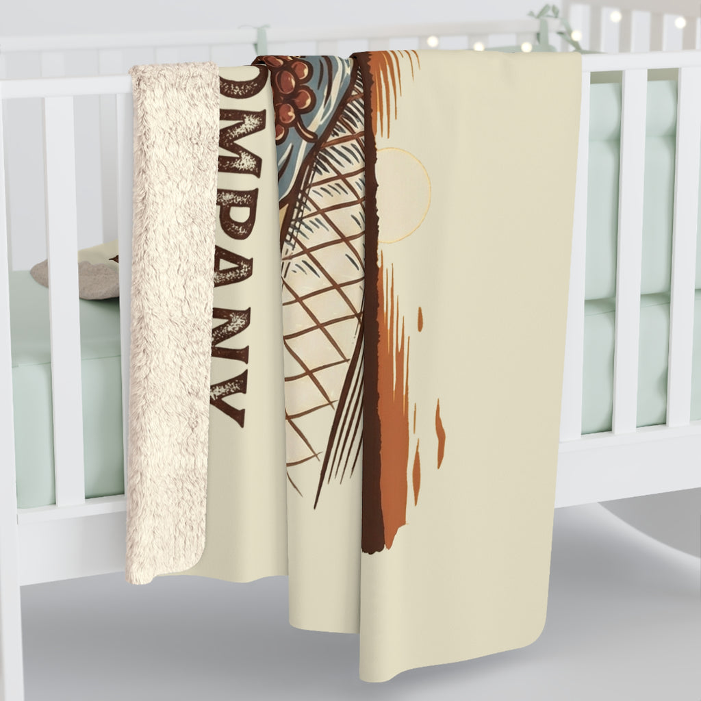 Sunset Sips &amp; Golden Trips Cozy Sherpa Fleece Blanket