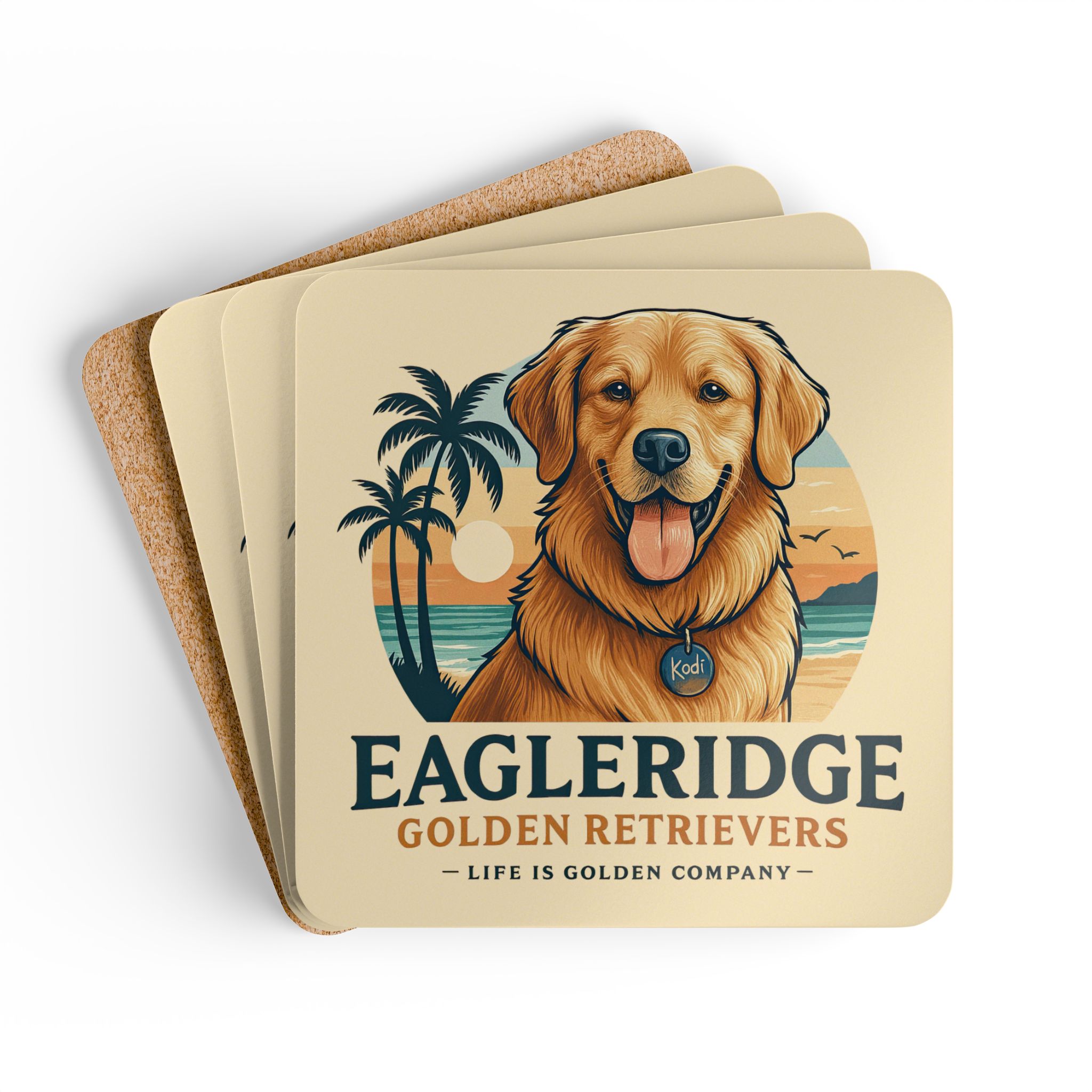 Eagleridge - Kodi Corkwood Coaster Set