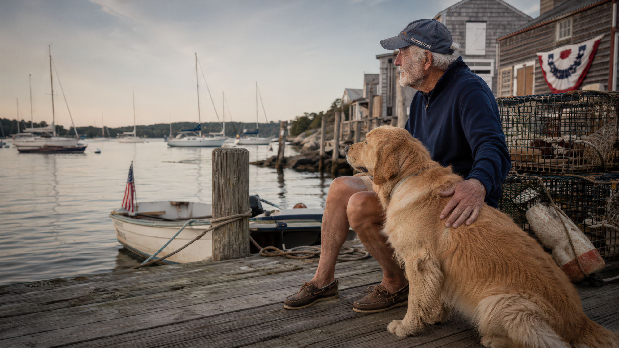 Salt in the rope, sand in the truck bed, a golden who's done this every summer since before you.