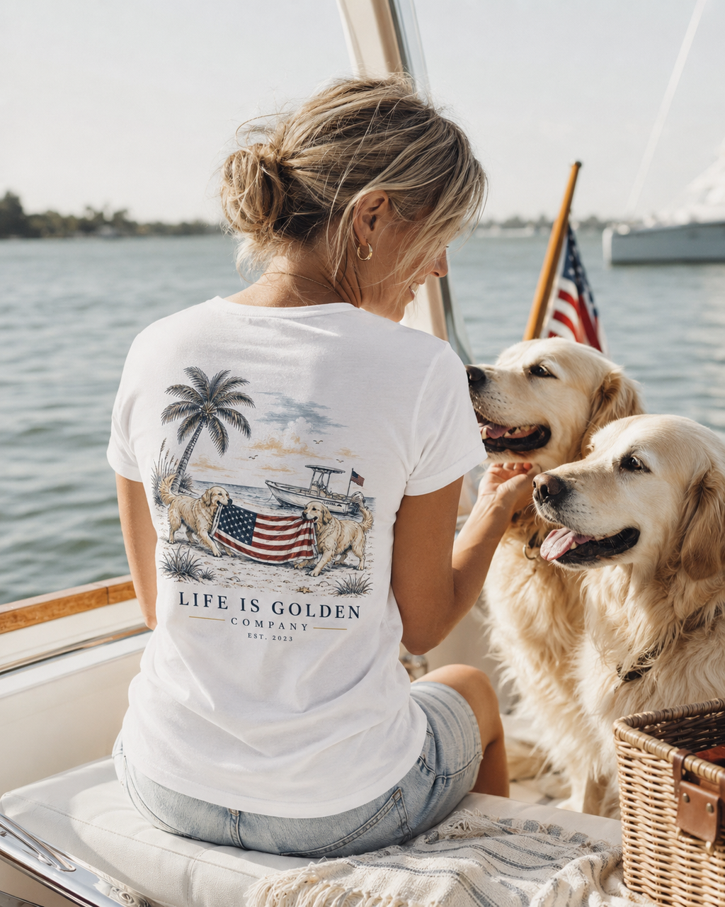 Red, White & English Cream Women's V-Neck