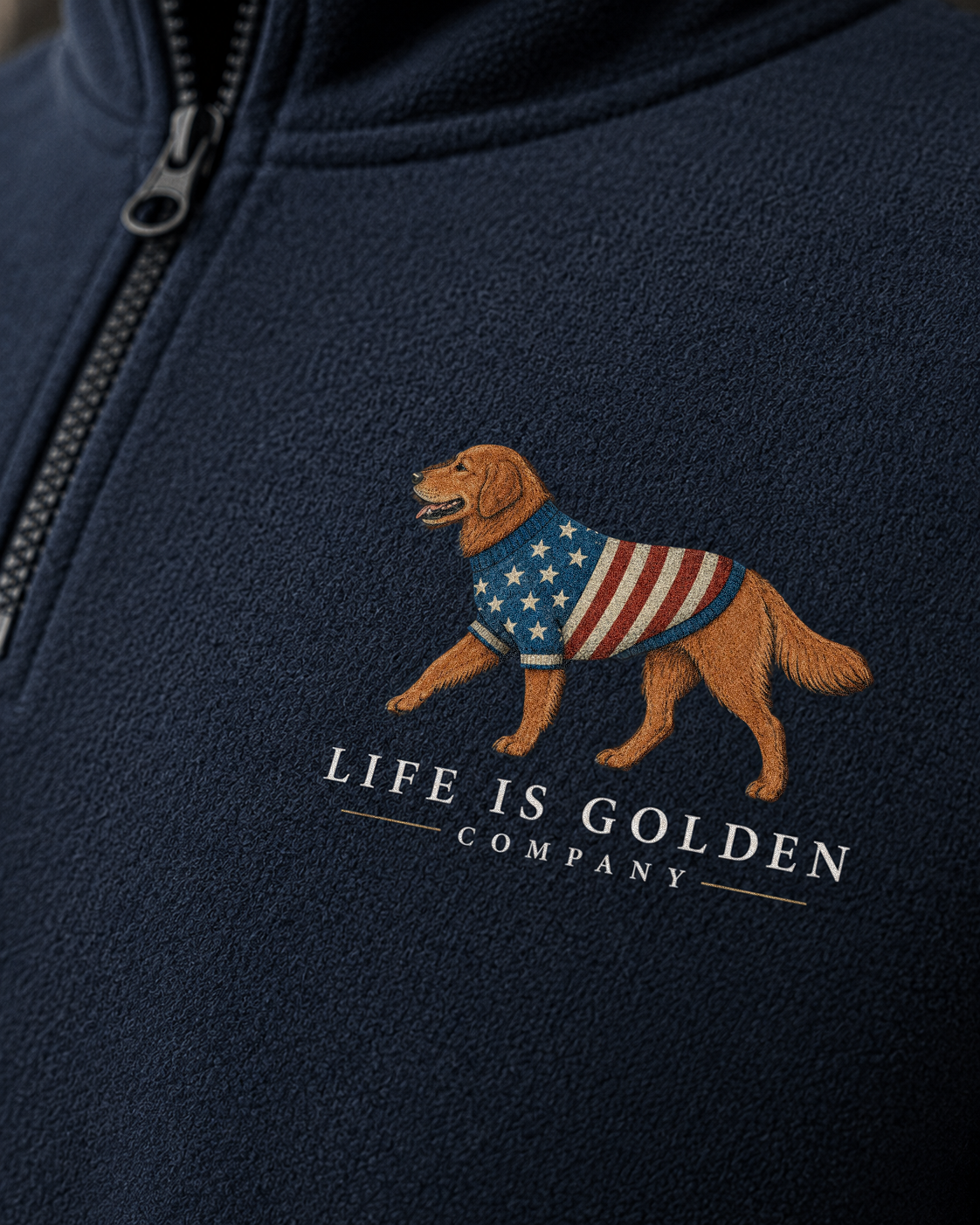 Old Glory Fleece Pullover (Red)