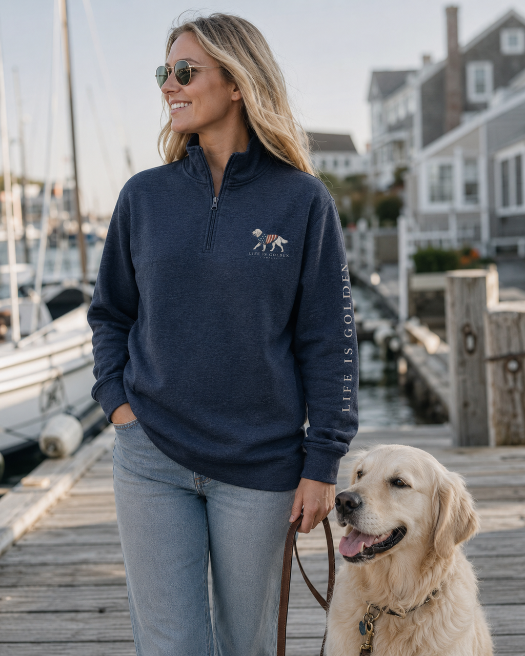 Old Glory Fleece Pullover (Cream)