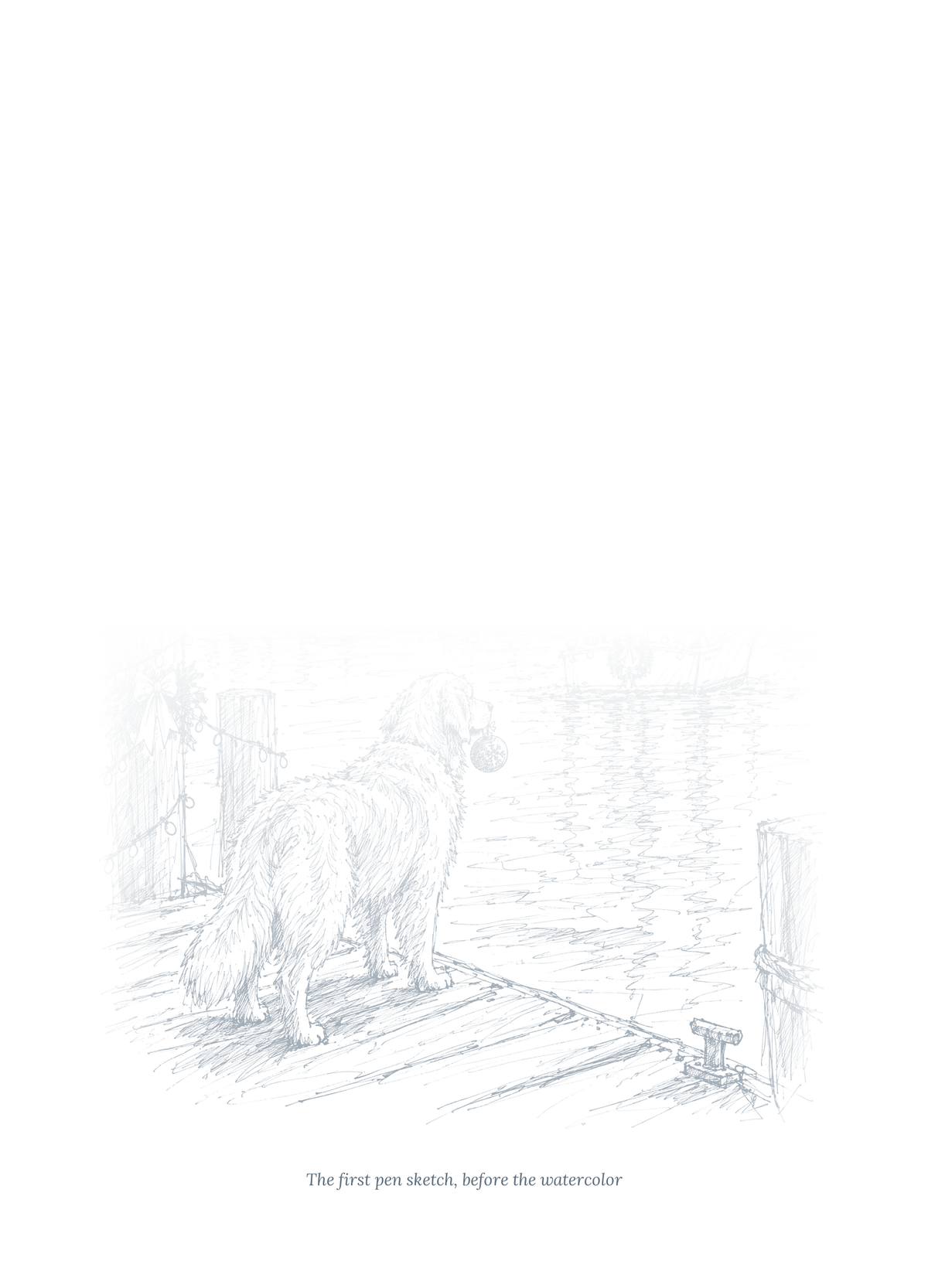 Inside left — the first pen sketch