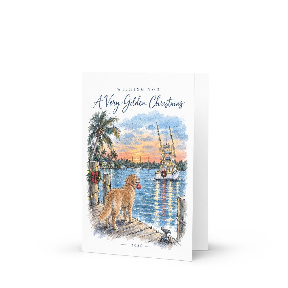 A Very Golden Christmas card