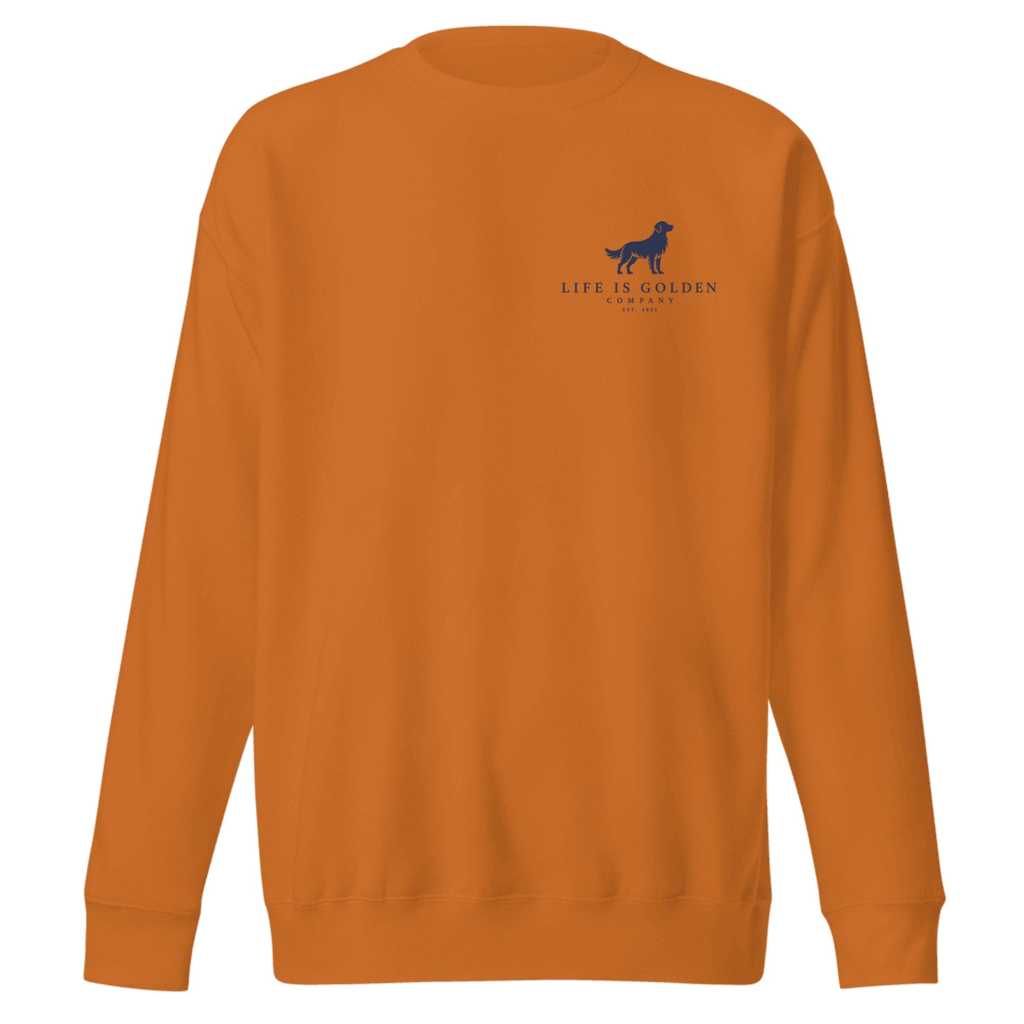 The Orchard Run Crewneck — Adobe (front)