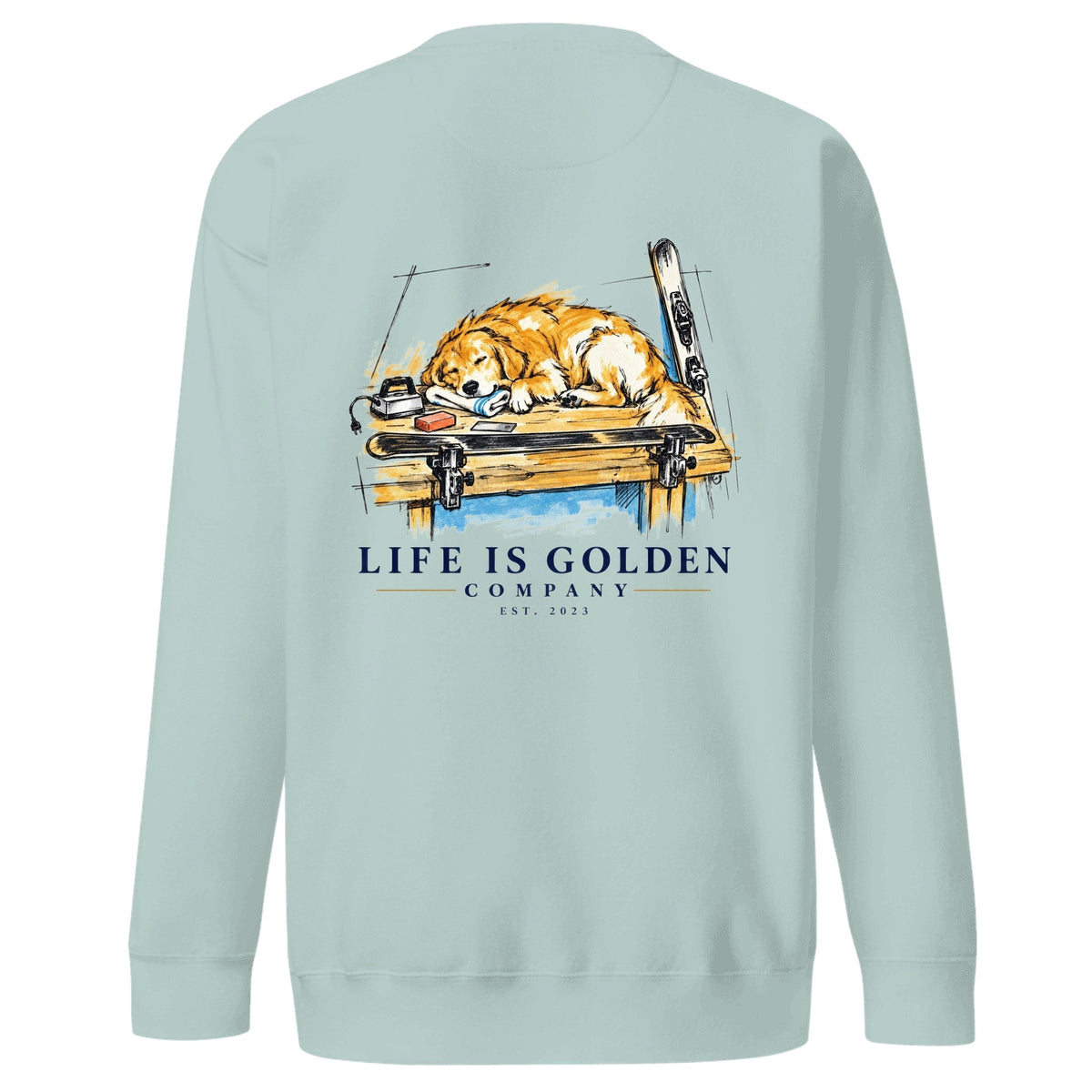 Tuning Break Crewneck — Agave
