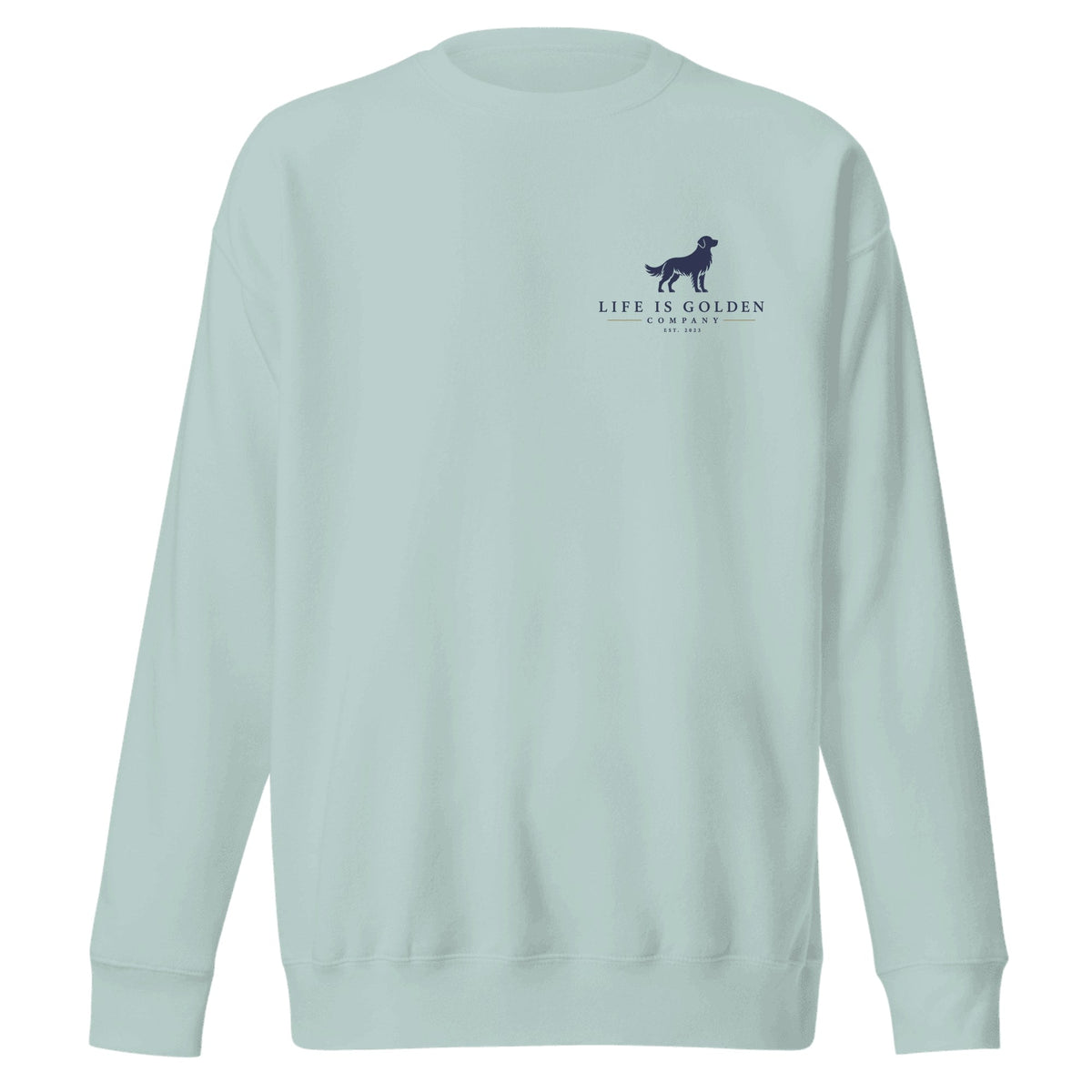 Tuning Break Crewneck — Agave (front)