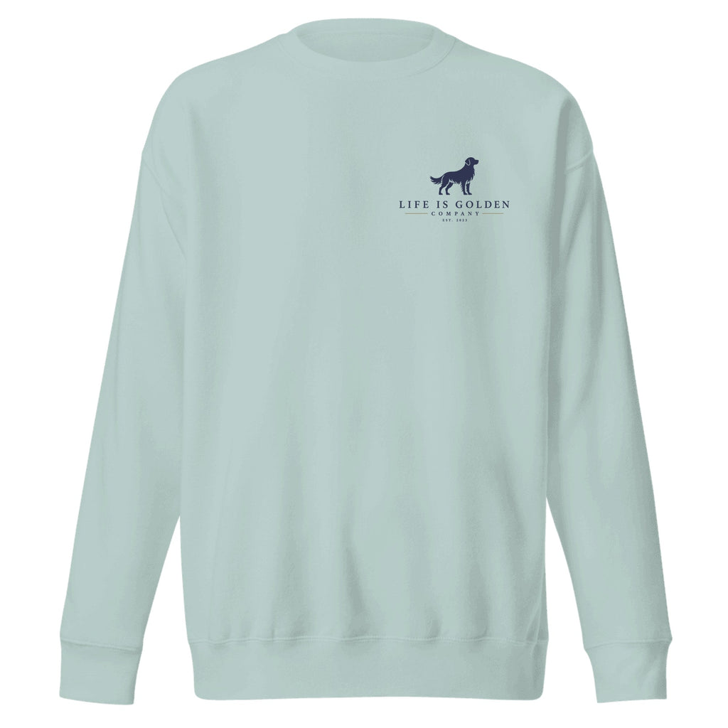 One More Lap Crewneck — Agave (front)