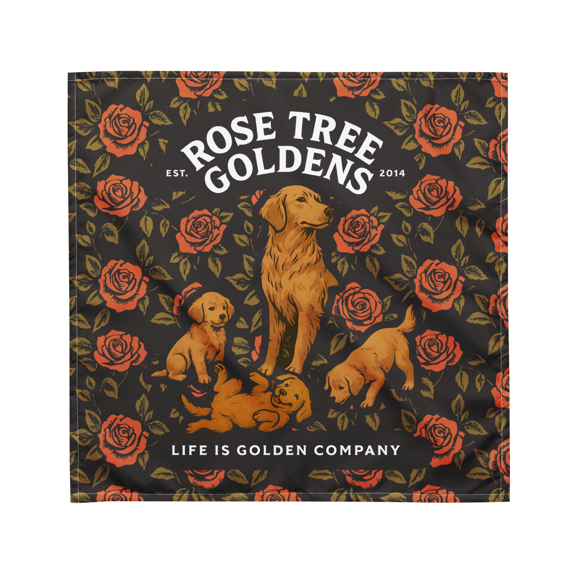 Rose Tree Goldens Custom Bandana