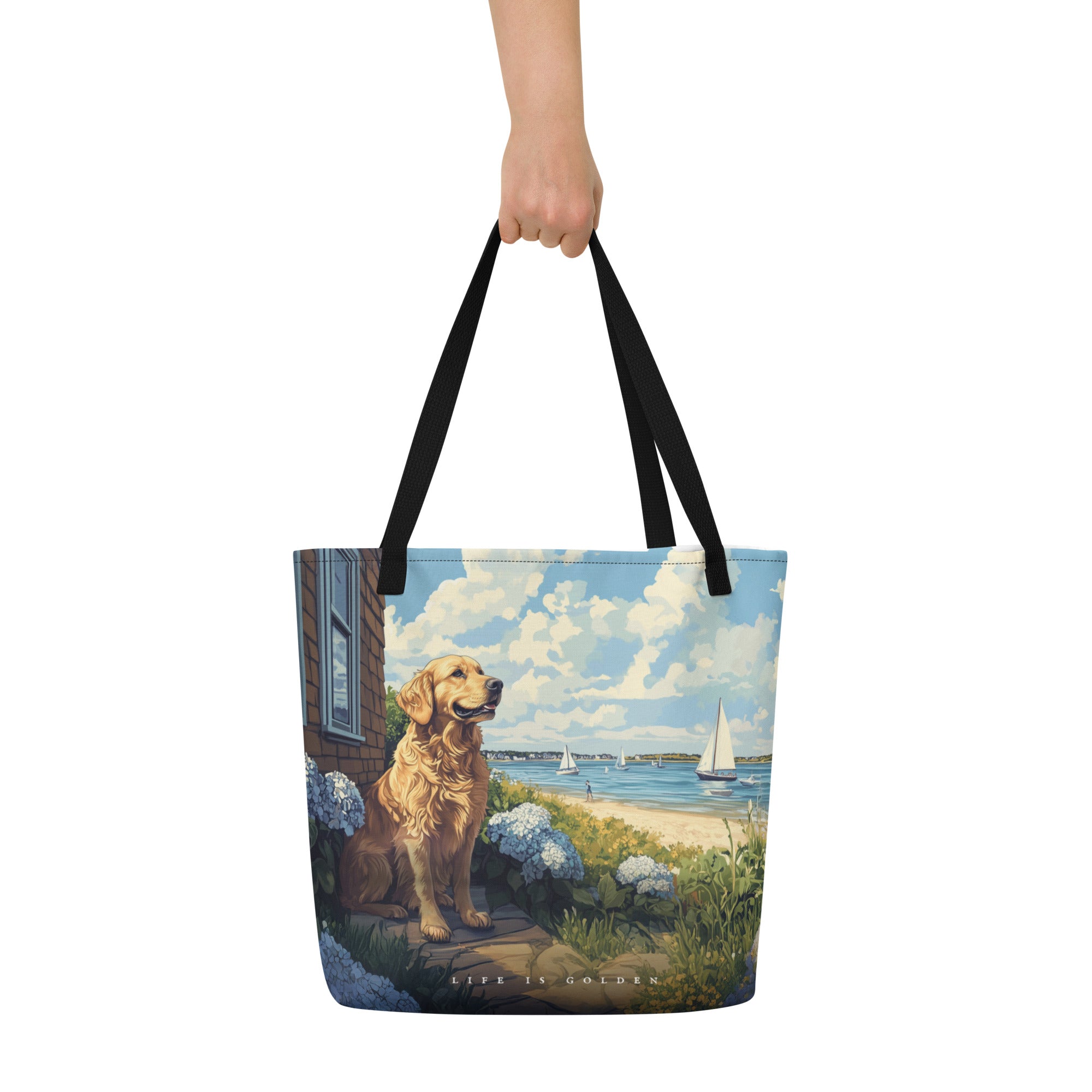 Vineyard Views Large Tote Bag