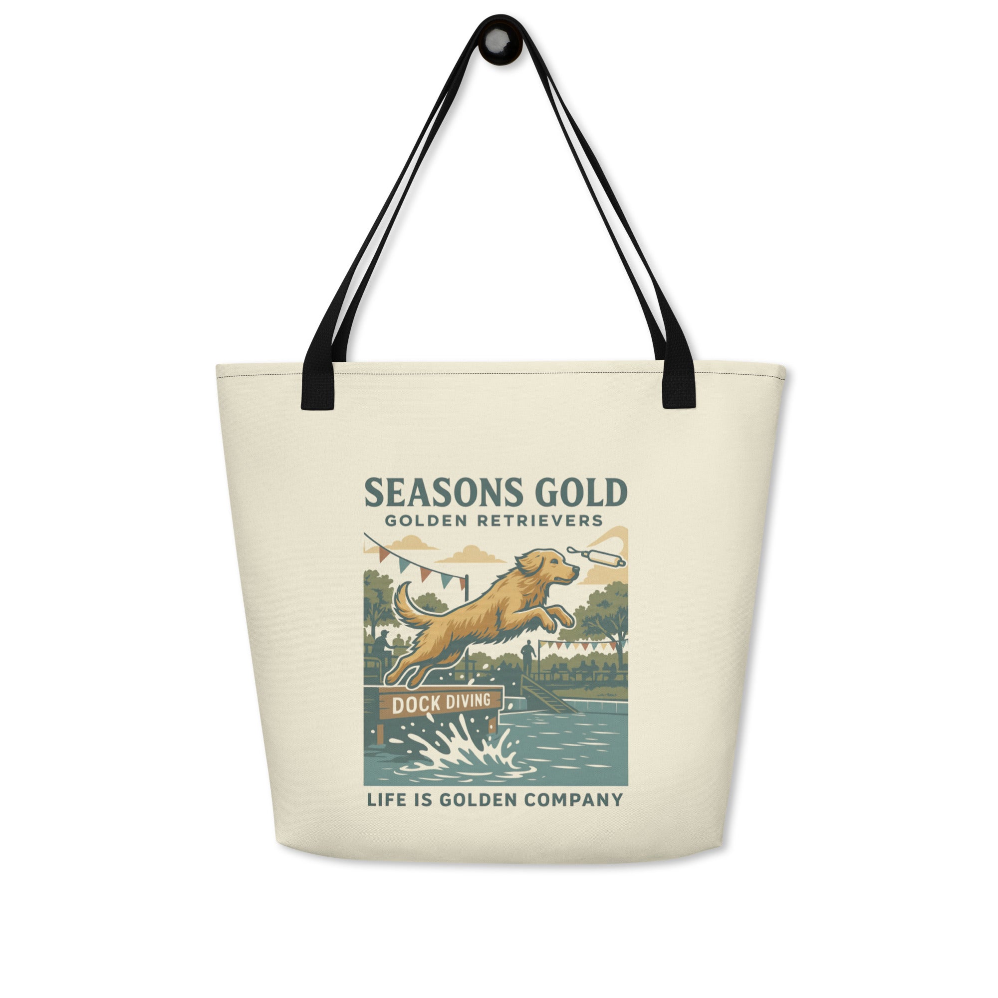 Seasons Gold Summer Large Tote Bag