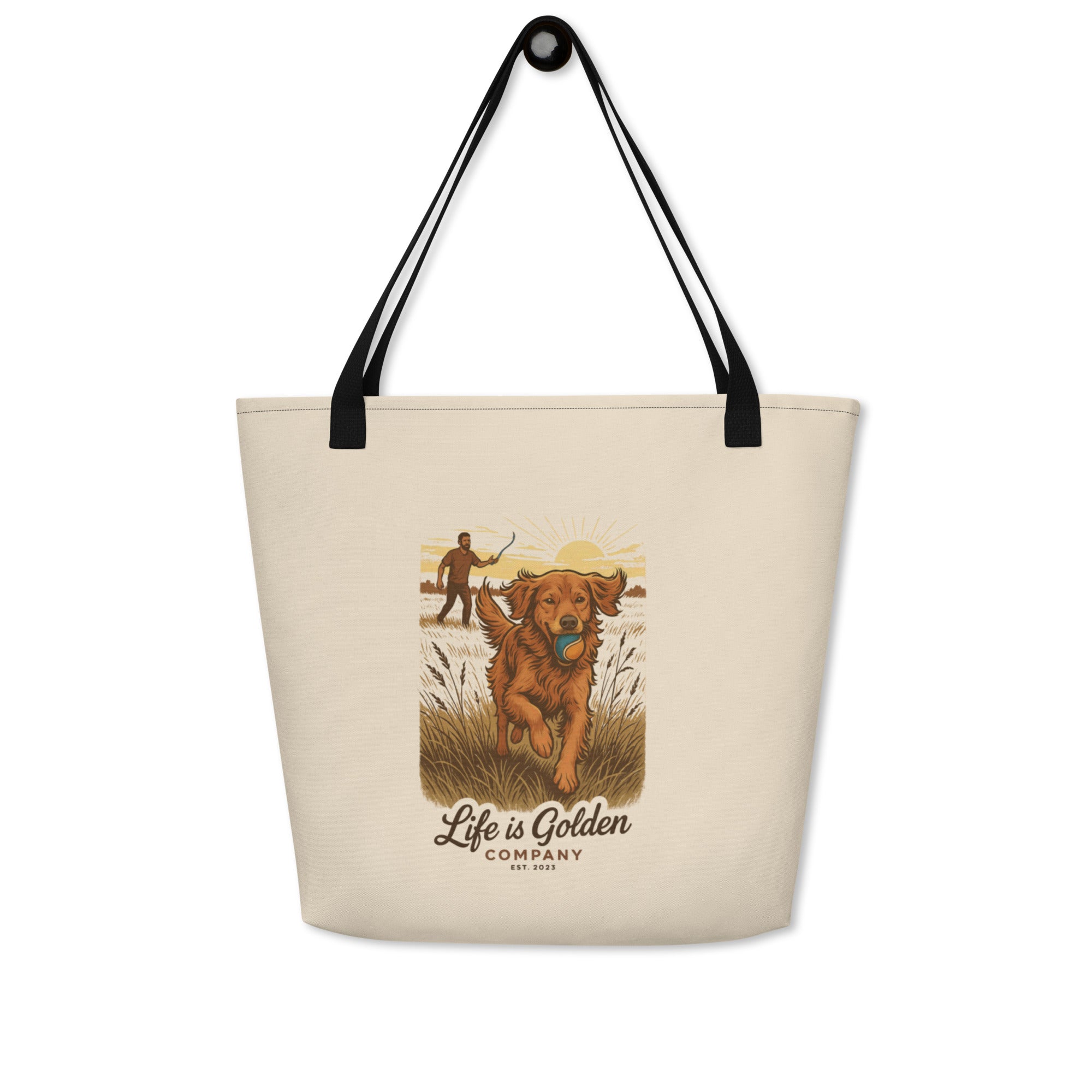 Get Your Fetch On Large Tote Bag