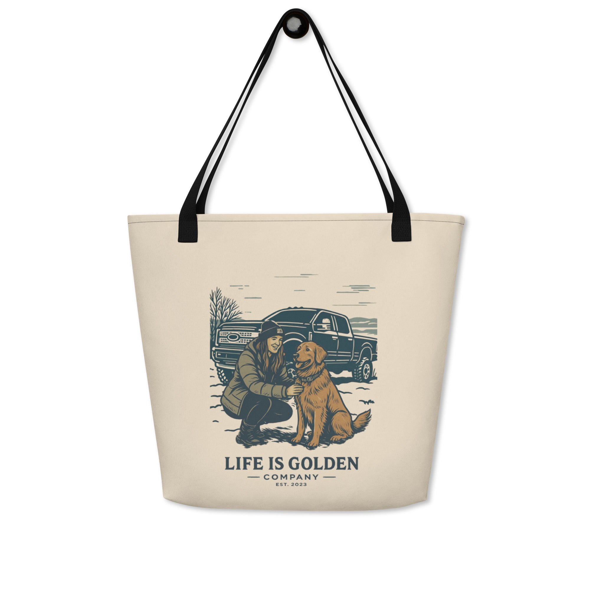For the love of the Golden Truck Tote Bag