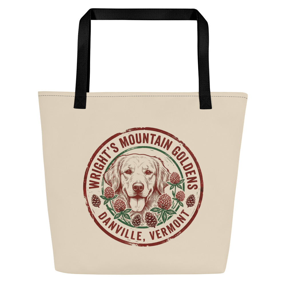 Wright's Mountain Goldens Large Tote Bag