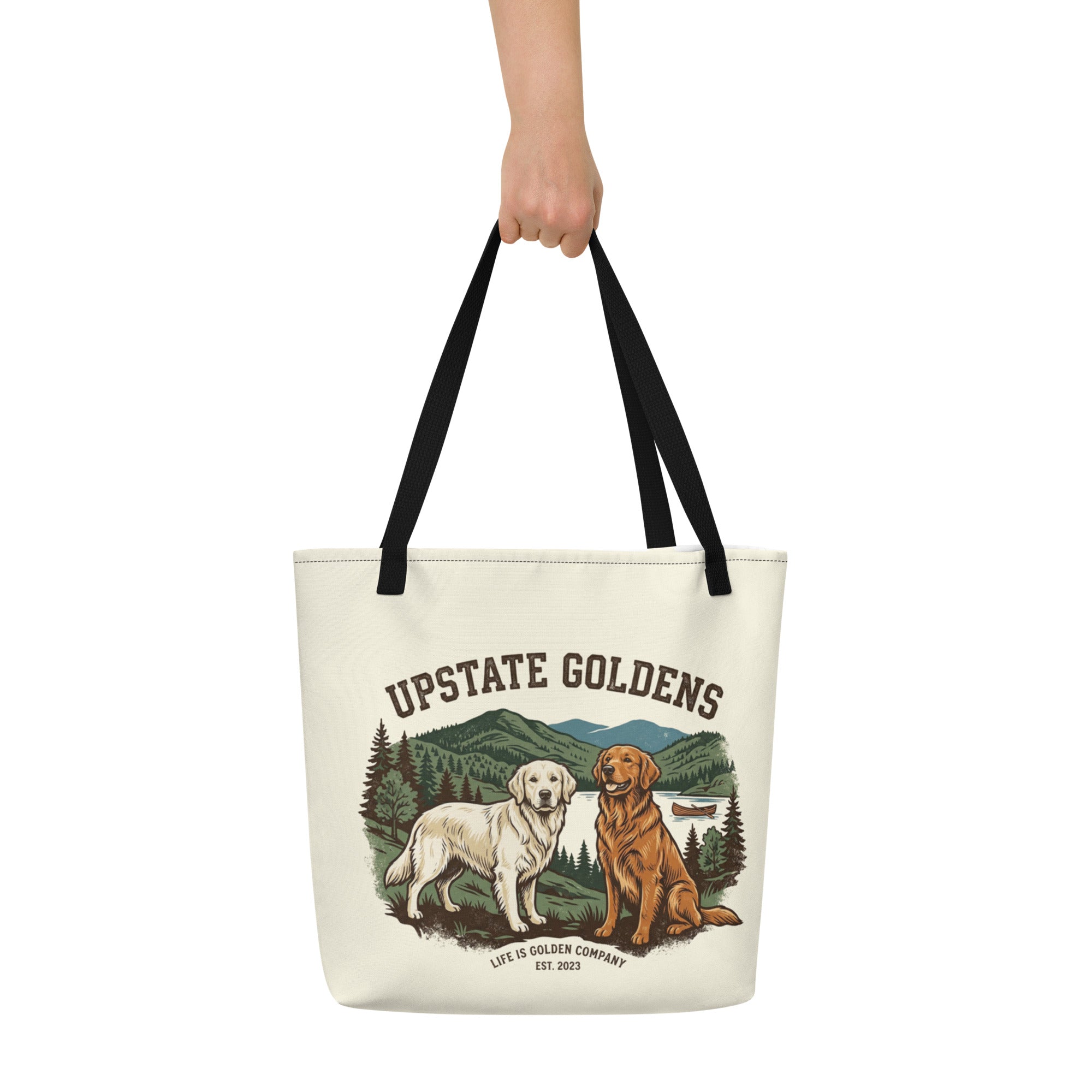 Upstate Goldens Large Tote Bag