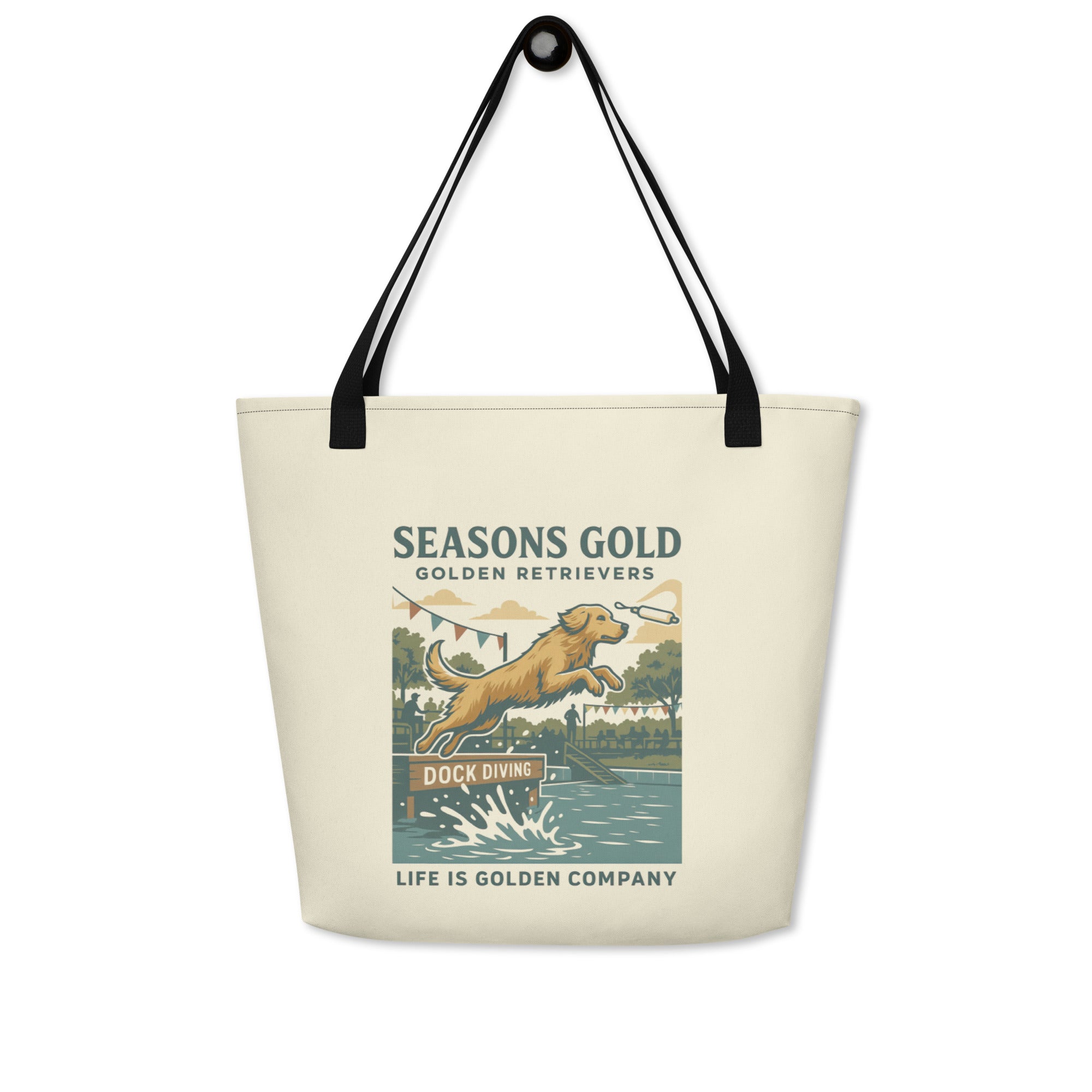 Seasons Gold Summer Large Tote Bag