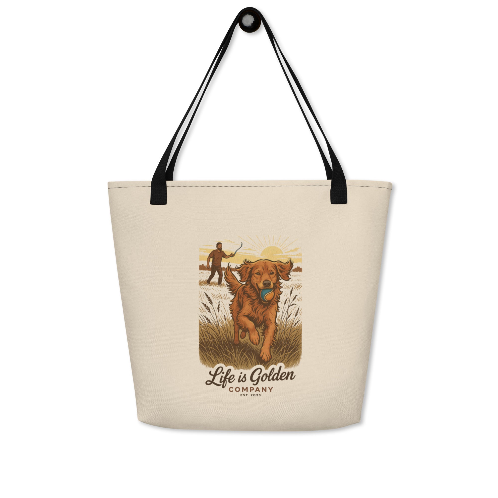 Get Your Fetch On Large Tote Bag