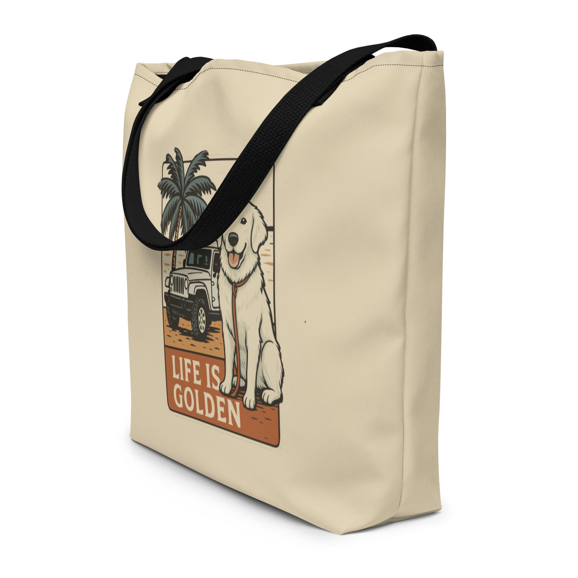 April All-Over Print Large Tote Bag