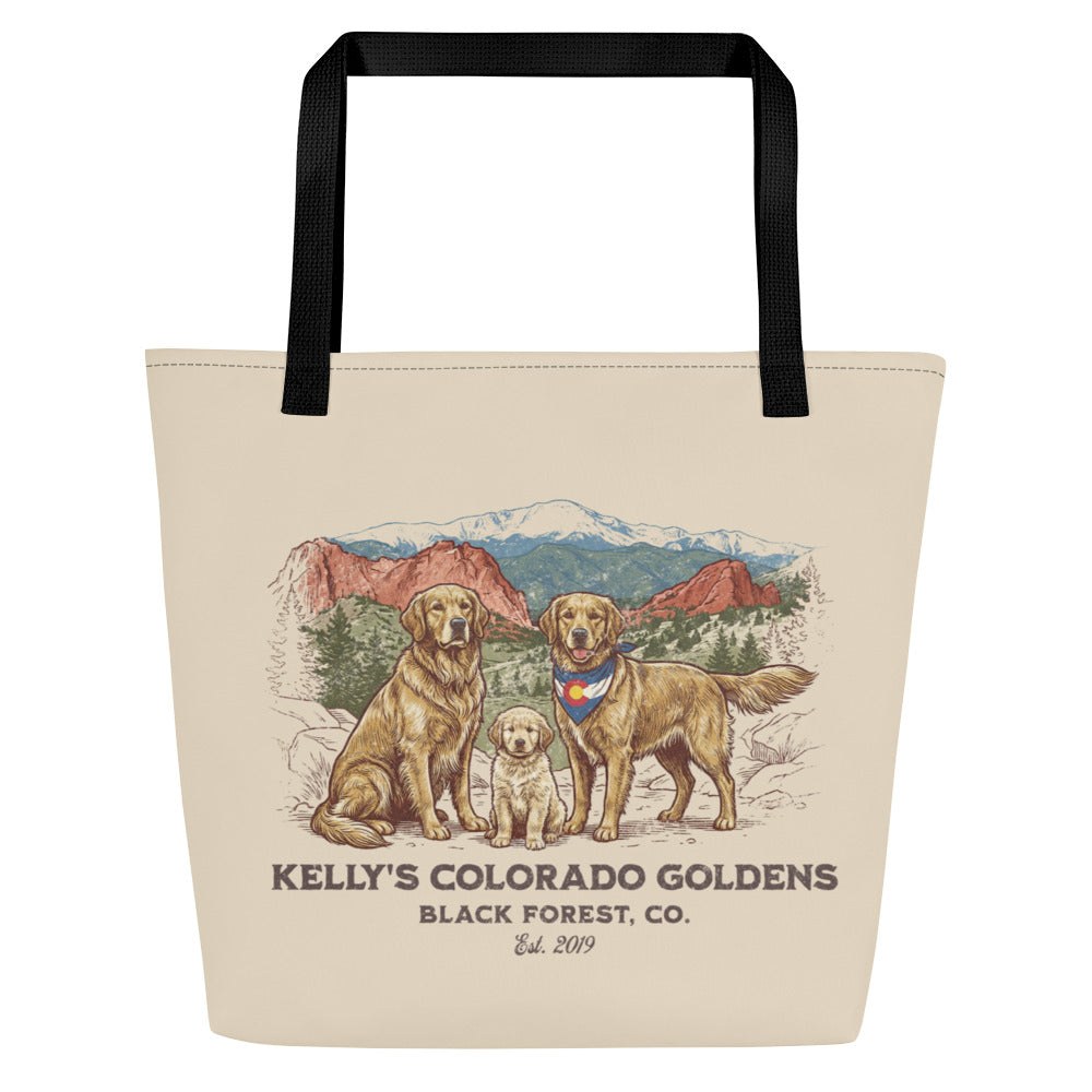 Kelly's CO Goldens Large Tote Bag