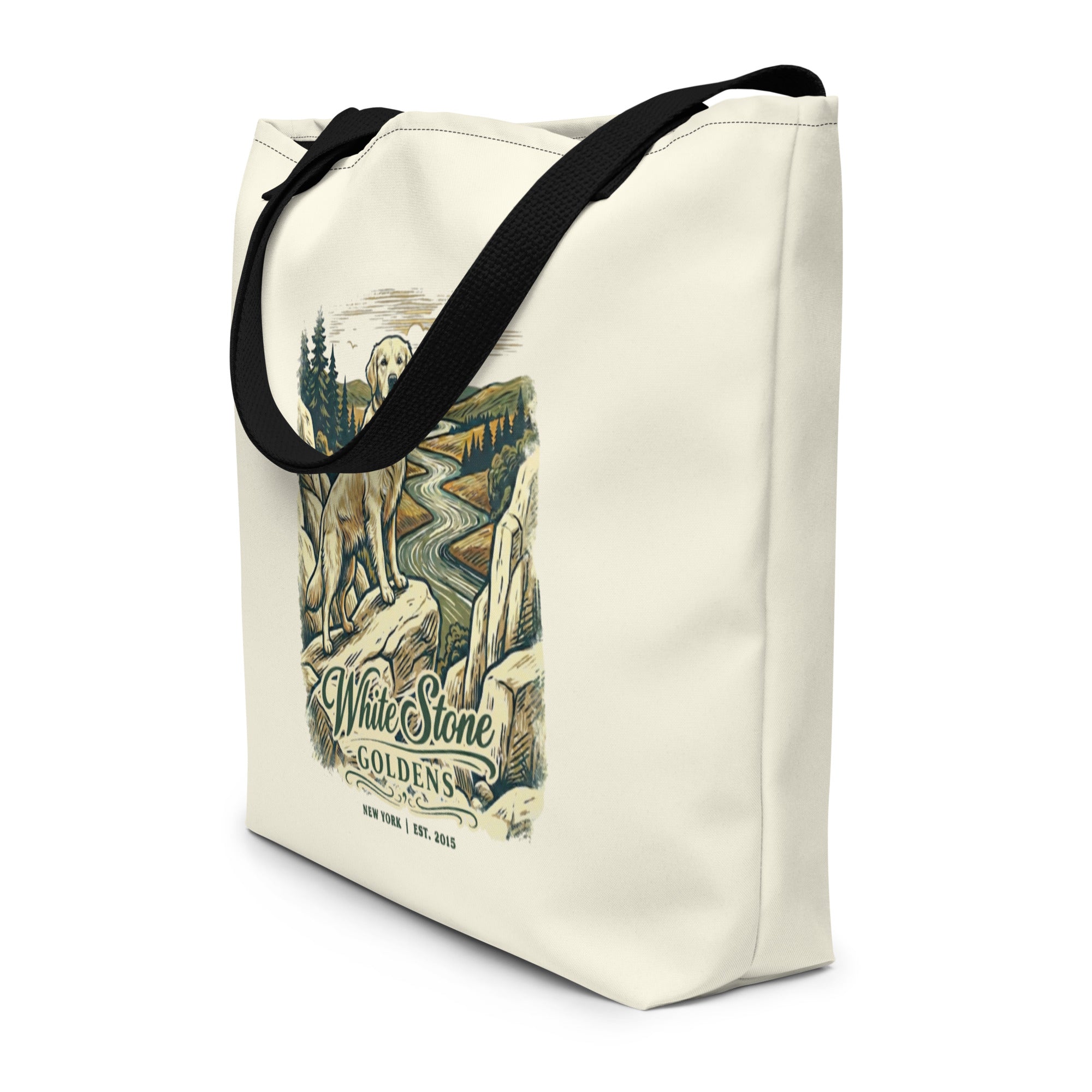 White Stone Goldens  Large Tote Bag