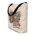 Liberty Golden Retrievers Large Tote Bag