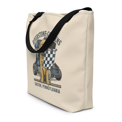 Riverstone Goldens Racing Large Tote Bag