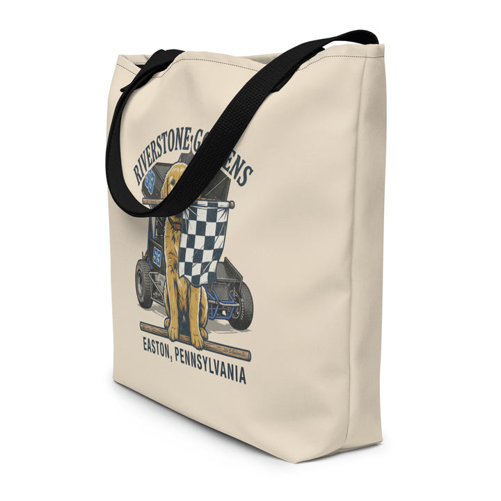 Riverstone Goldens Racing Large Tote Bag