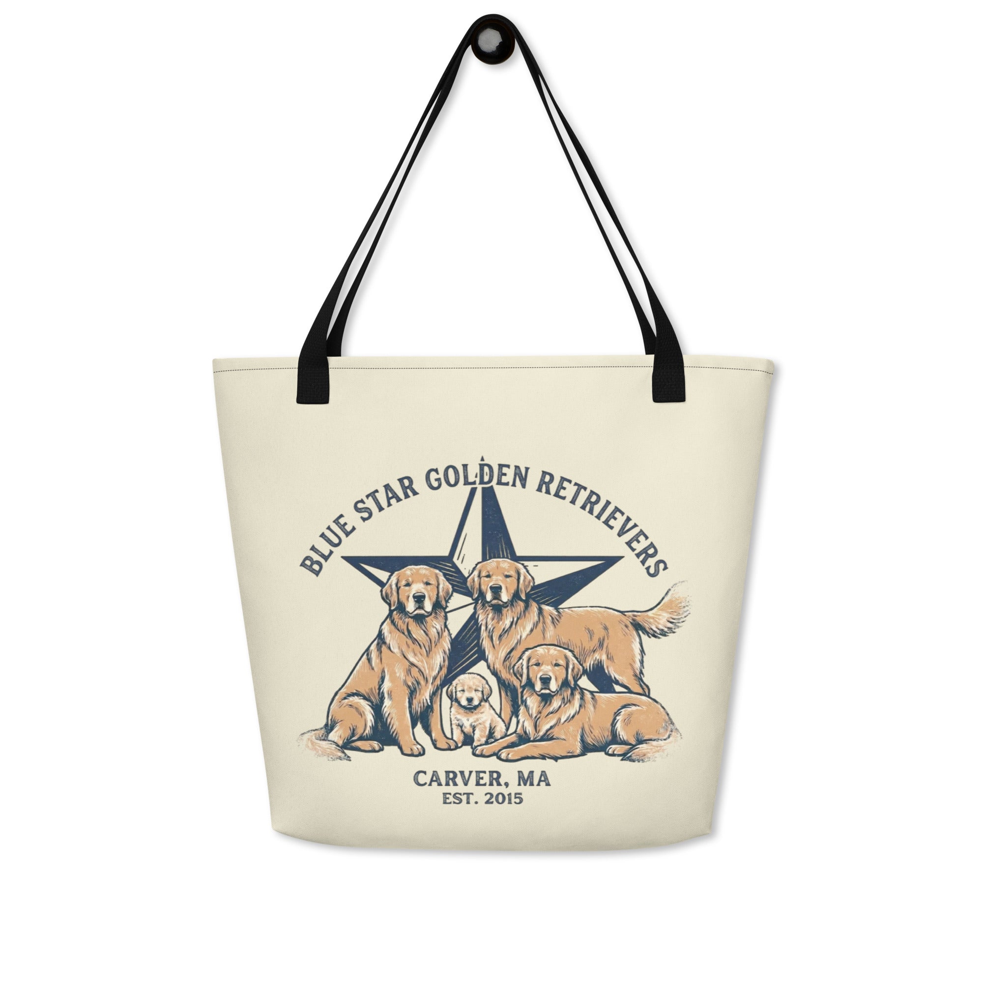 Blue Star Large Tote Bag