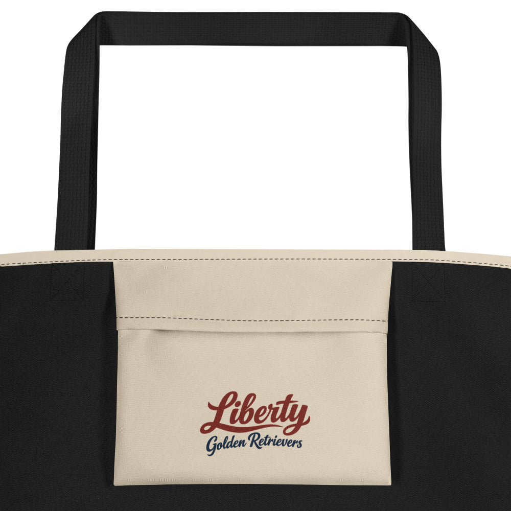 Liberty Goldens Christmas  Large Tote Bag