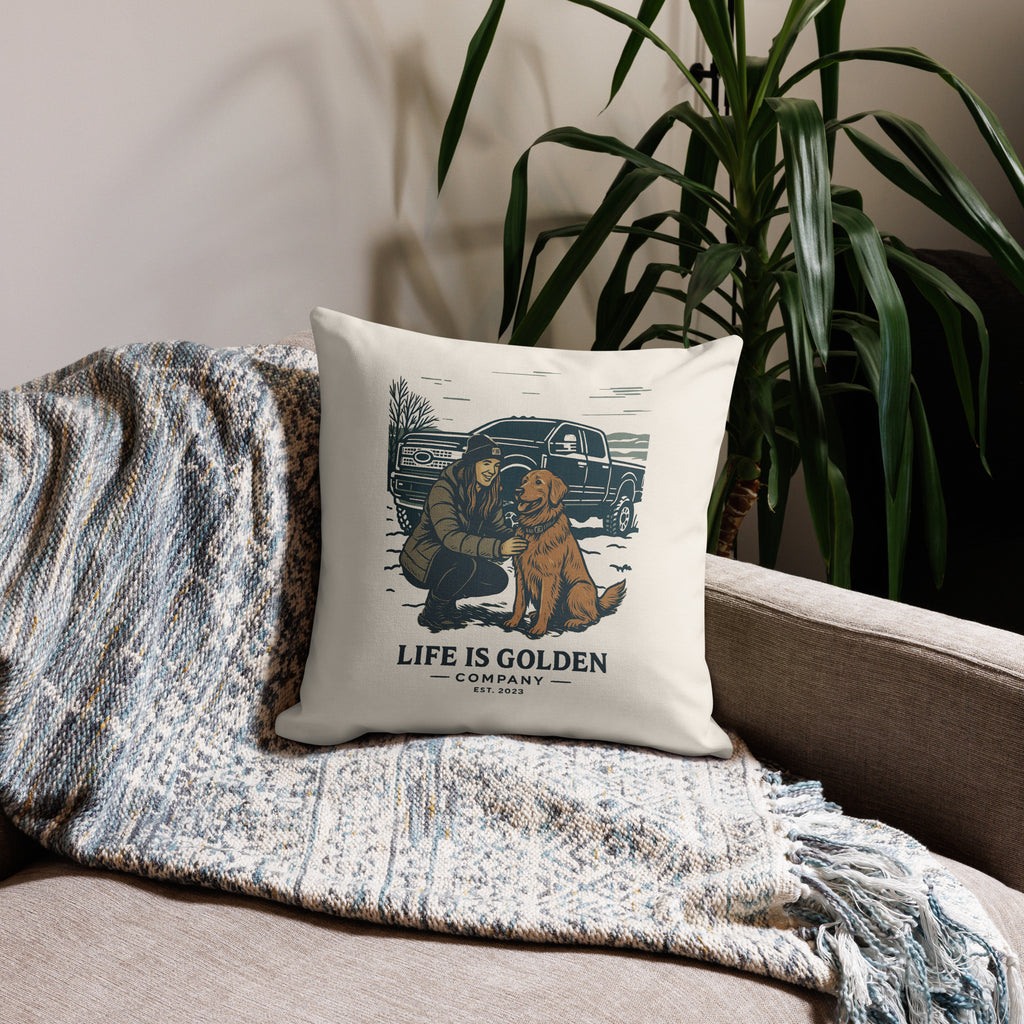For the love of the Golden Truck Pillow