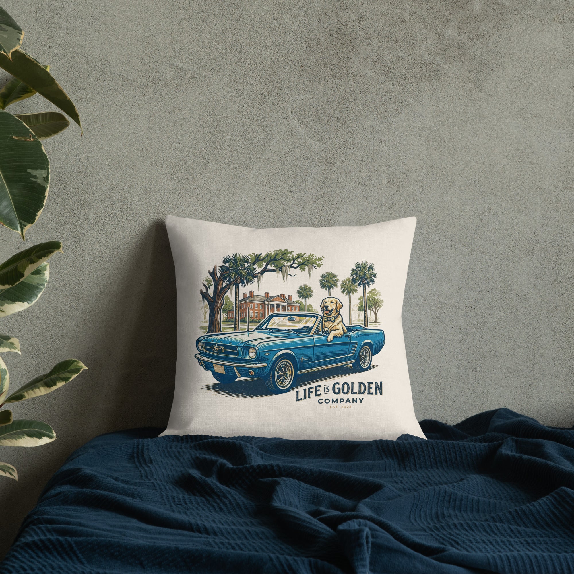 Electric Blue Cruise Pillow