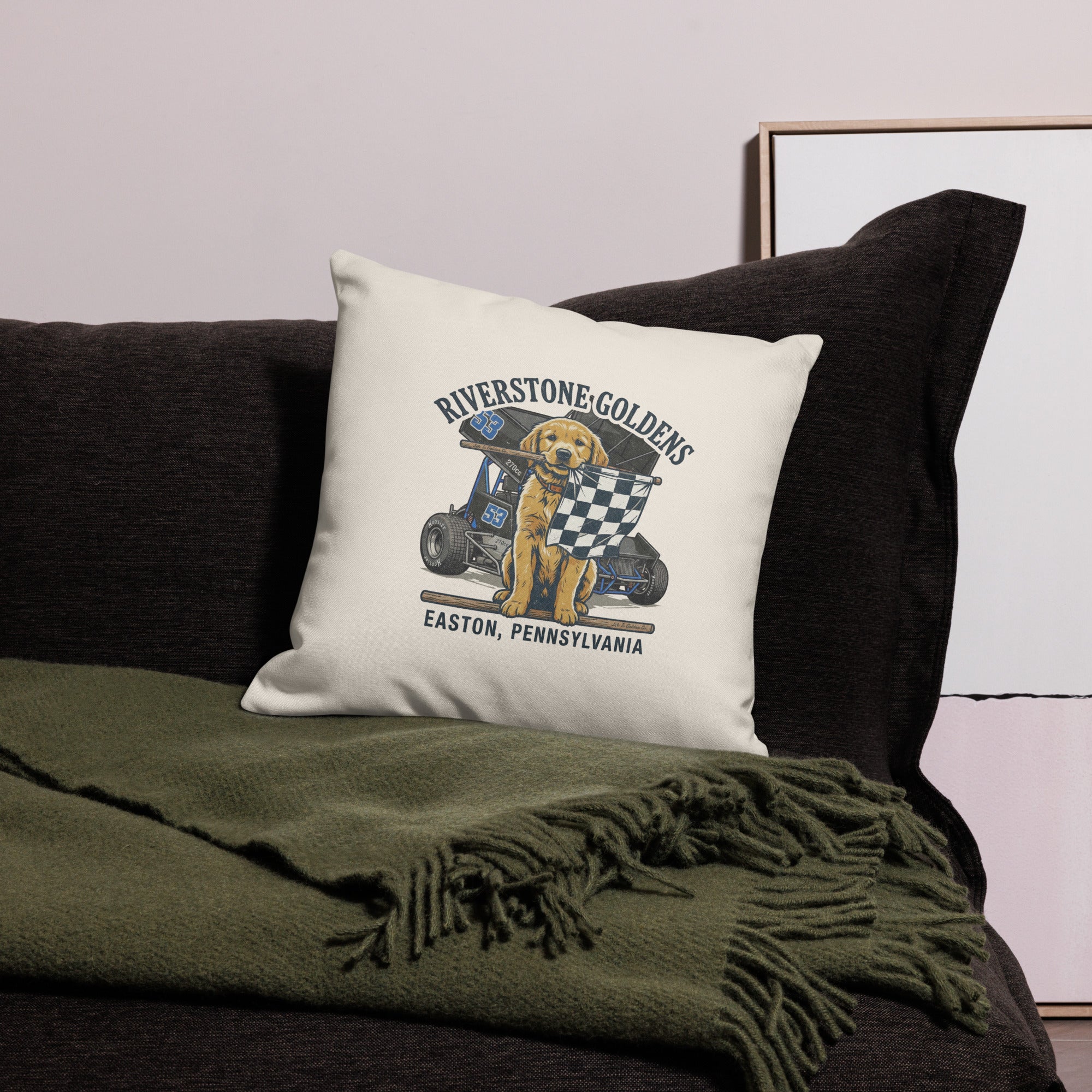 Riverstone Goldens Racing Premium Pillow