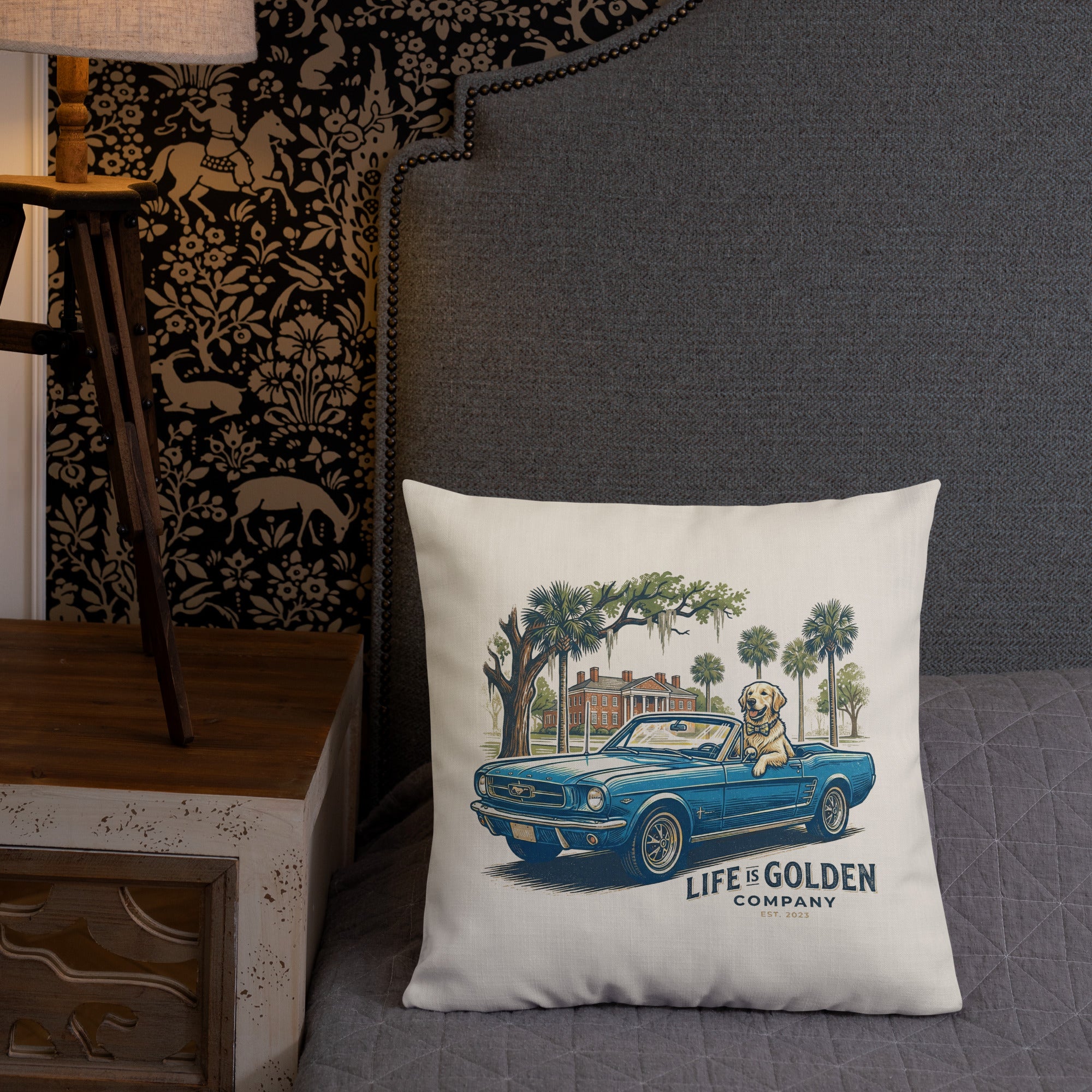 Electric Blue Cruise Pillow