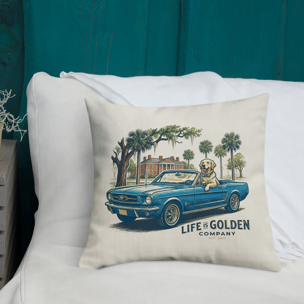 Electric Blue Cruise Pillow