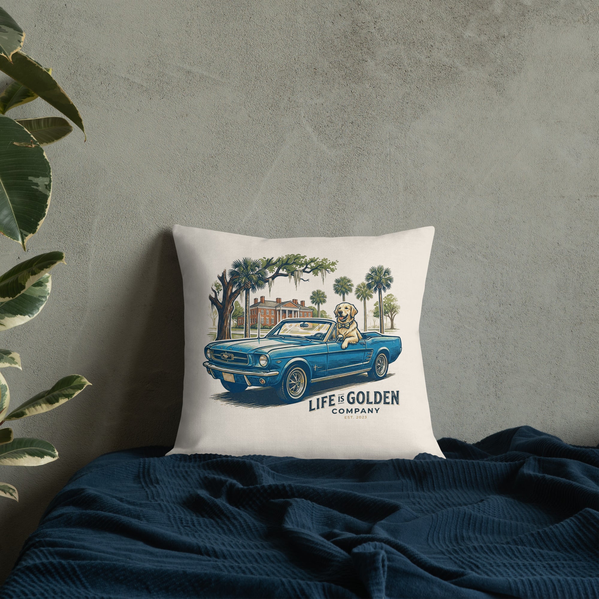 Electric Blue Cruise Pillow