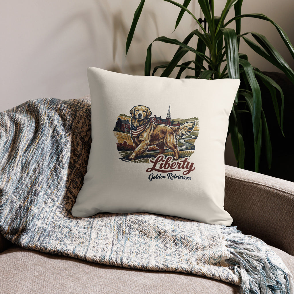 Liberty Golden Retrievers Pillow