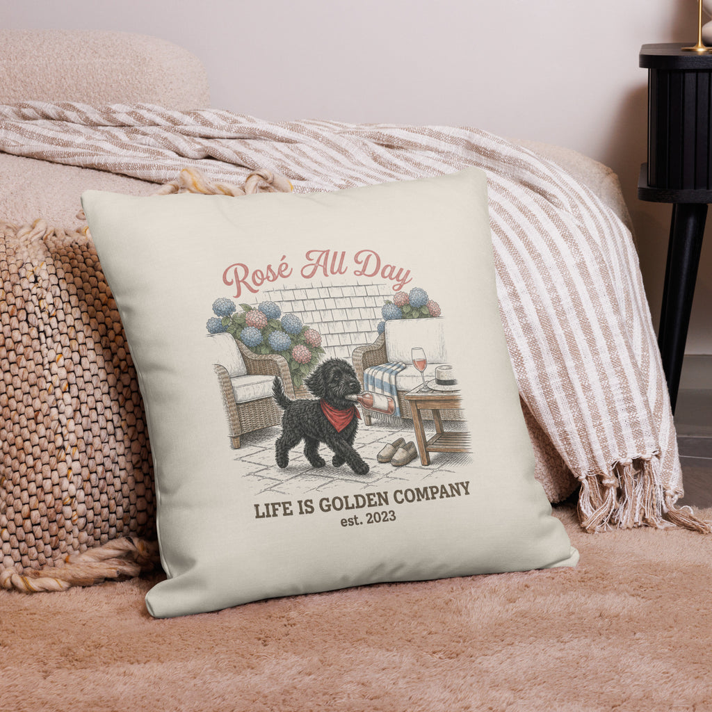 Rosé All Day Schnoodle Edition Premium Pillow