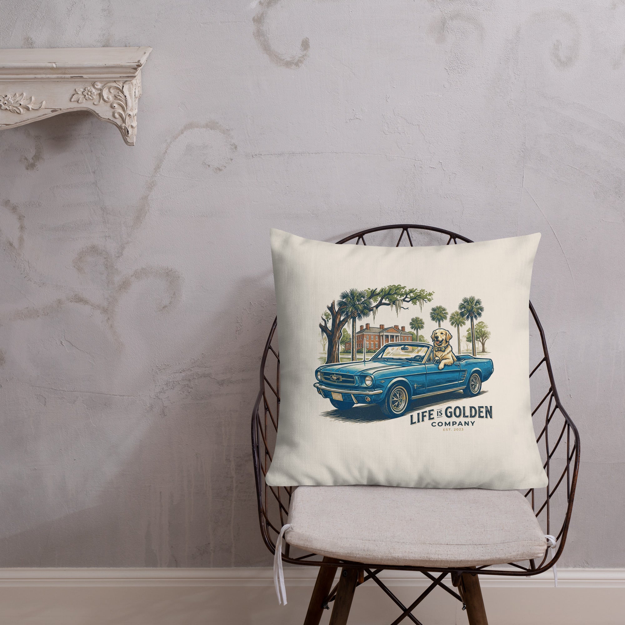 Electric Blue Cruise Pillow