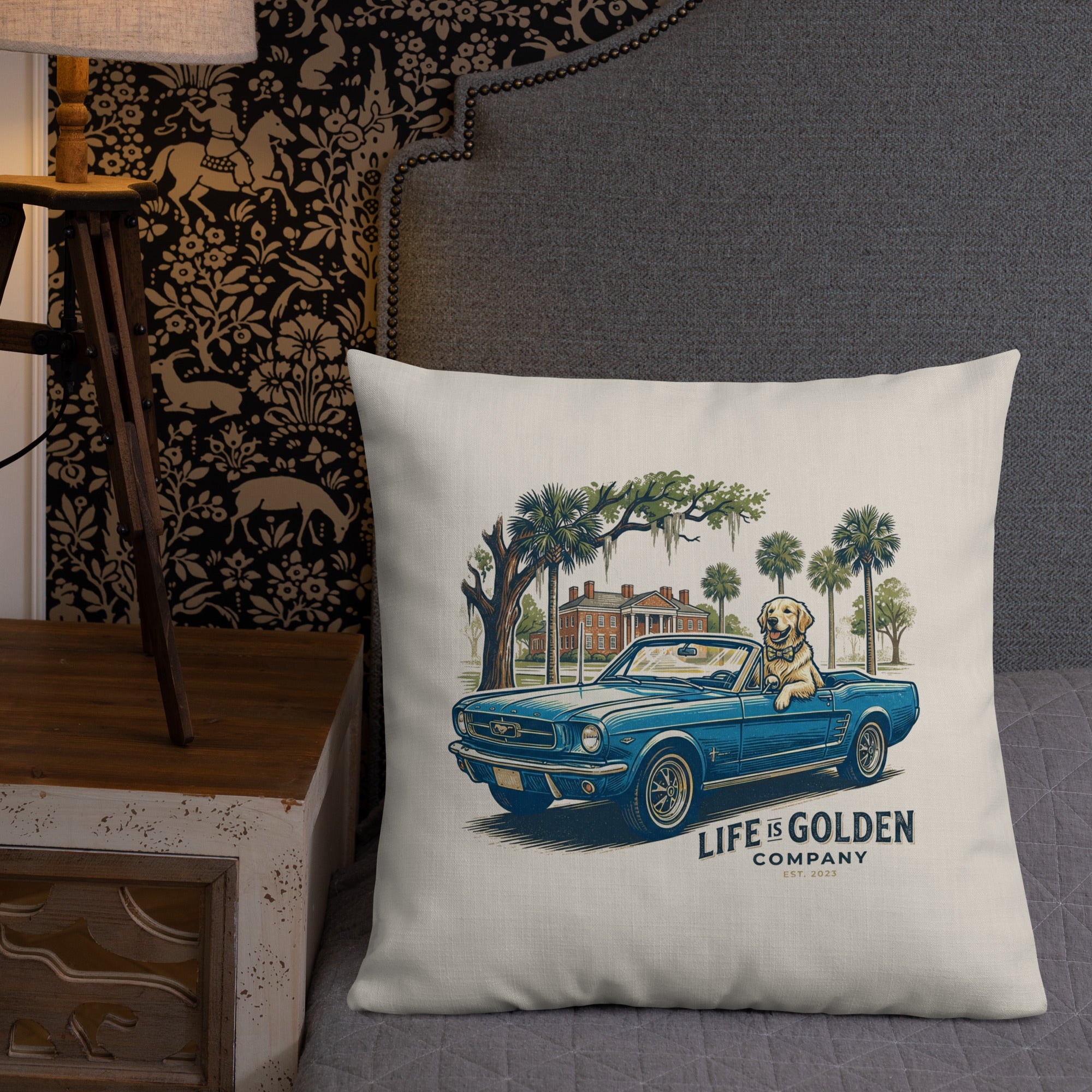 Electric Blue Cruise Pillow