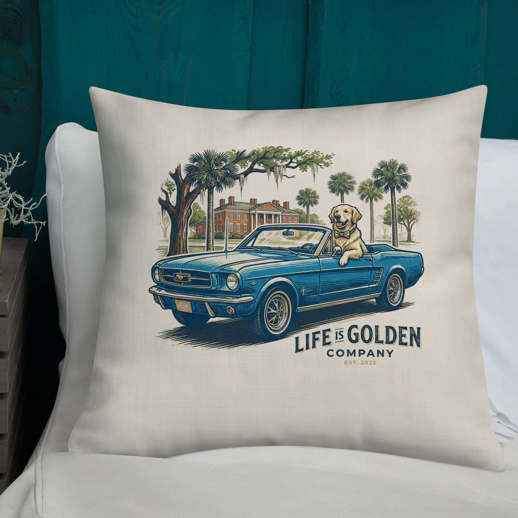 Electric Blue Cruise Pillow
