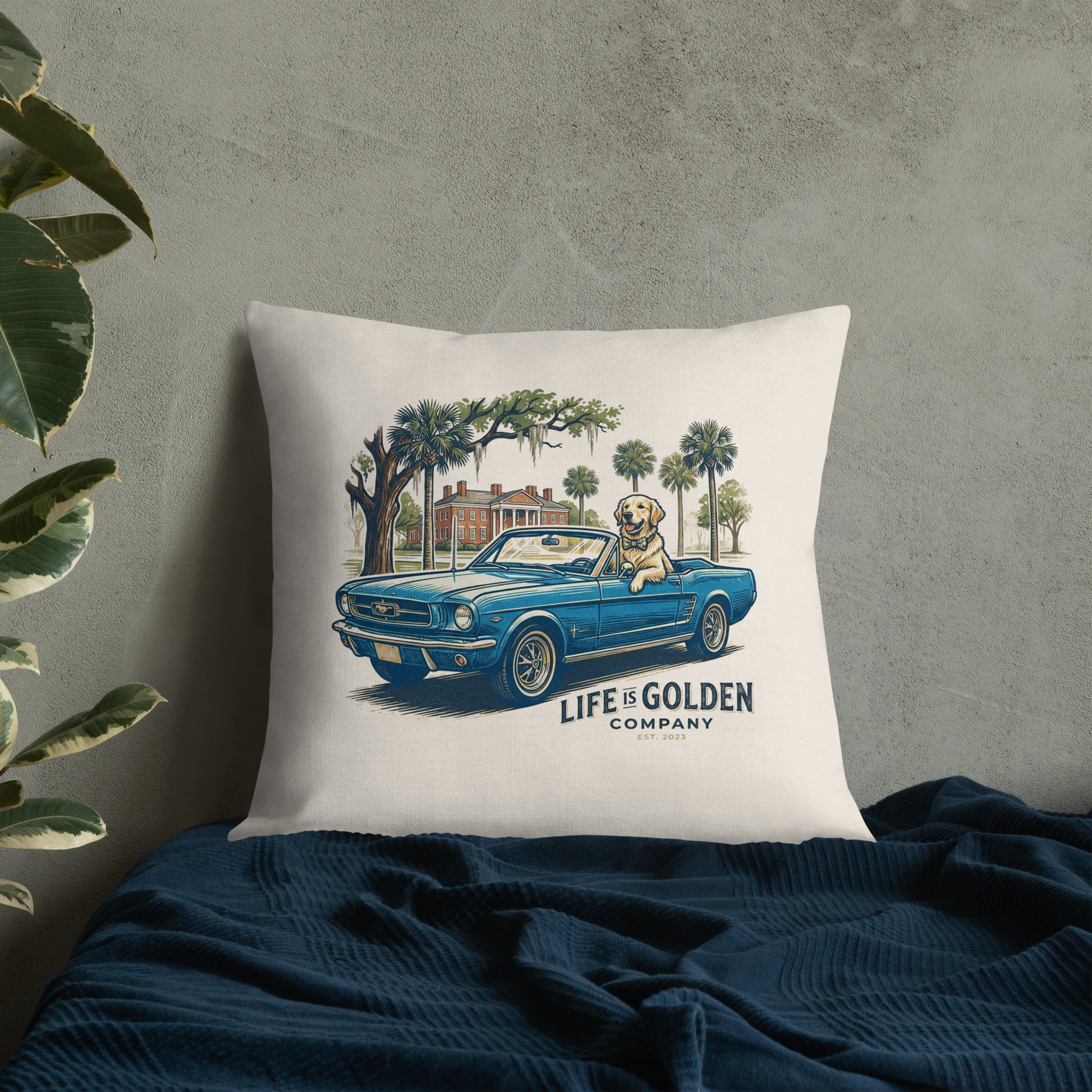 Electric Blue Cruise Pillow