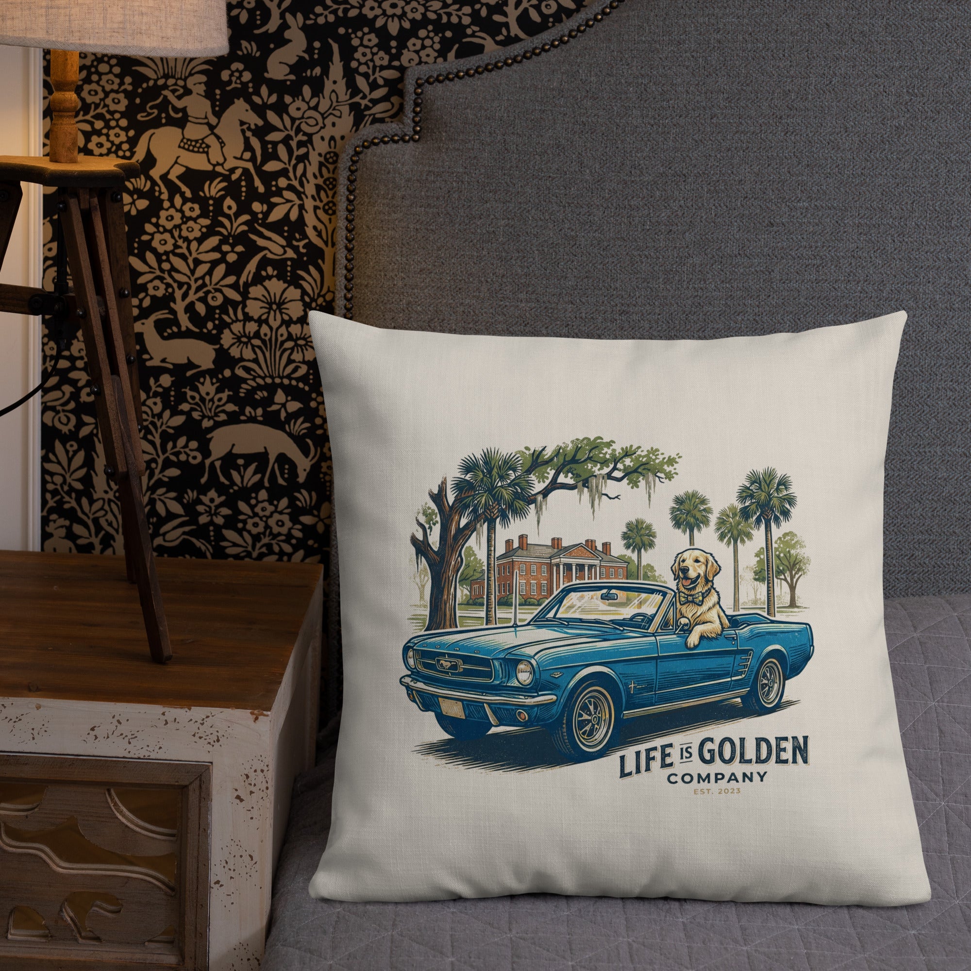 Electric Blue Cruise Pillow