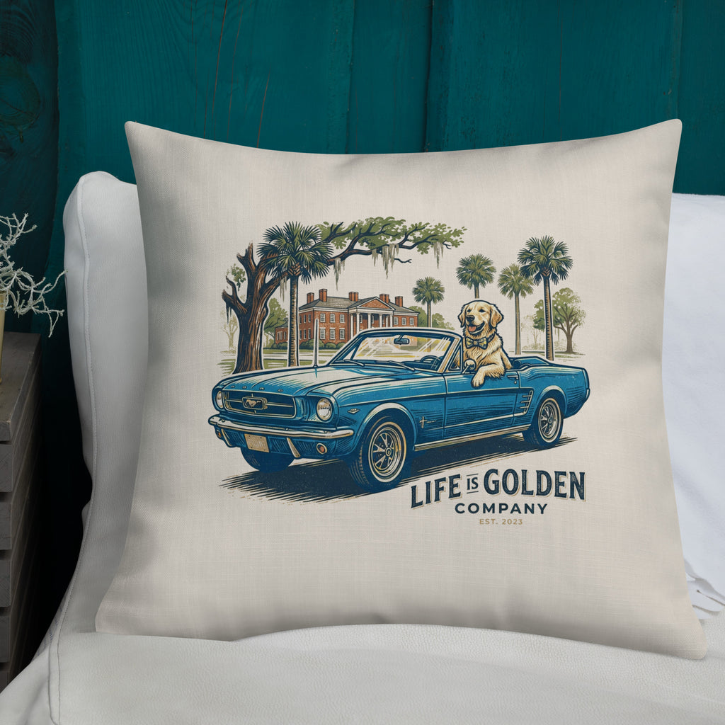 Electric Blue Cruise Pillow