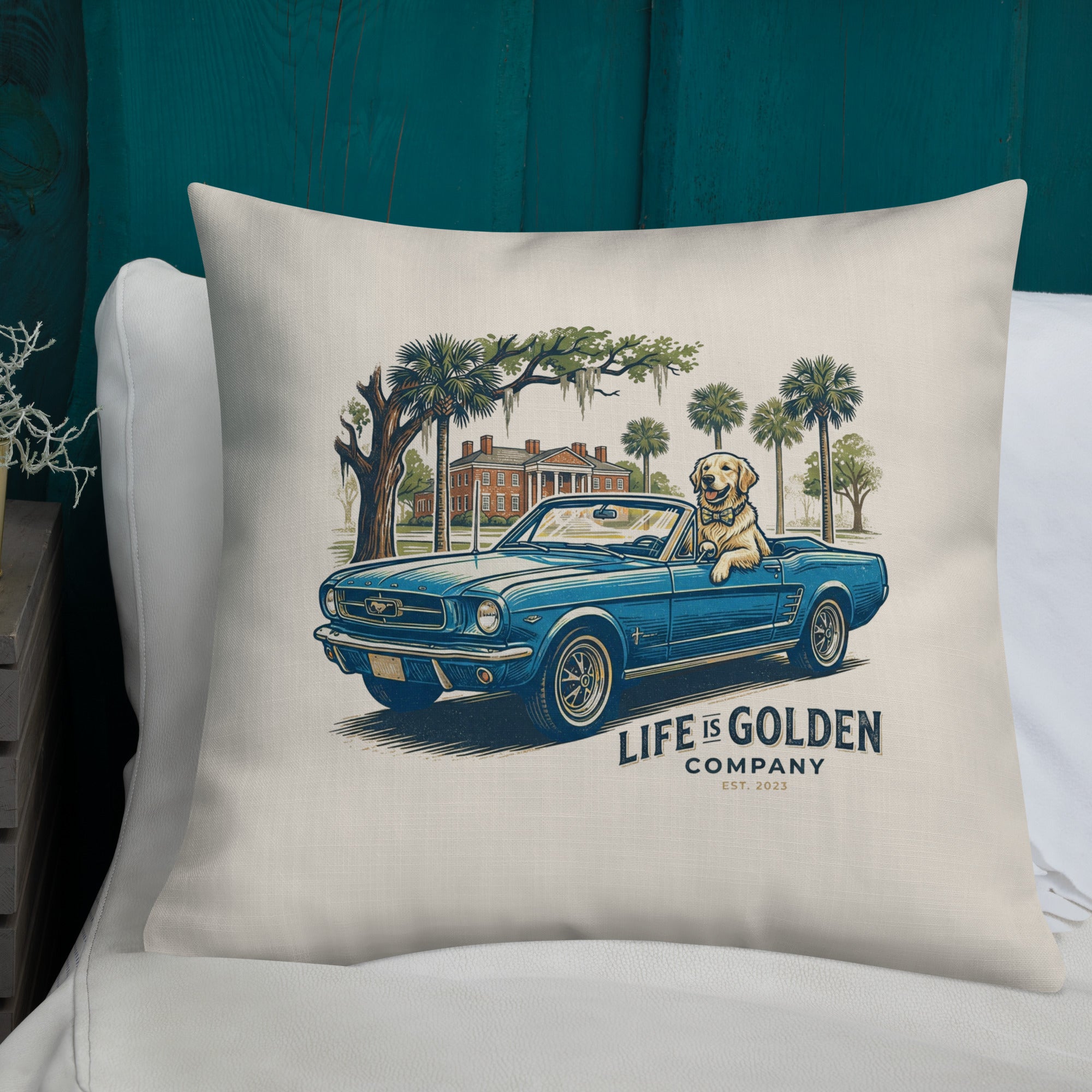 Electric Blue Cruise Pillow