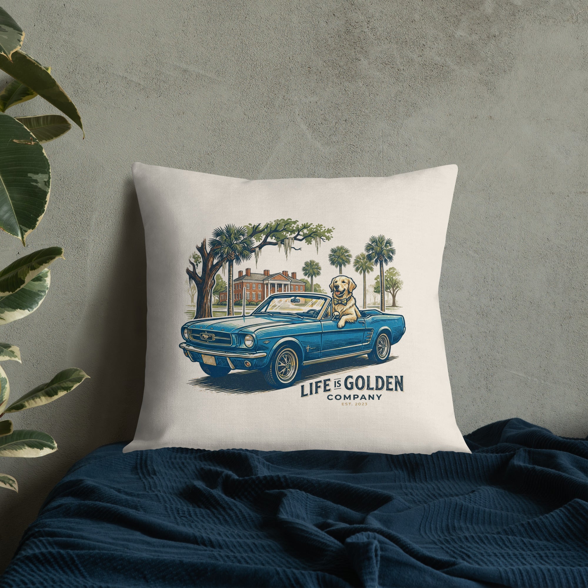 Electric Blue Cruise Pillow