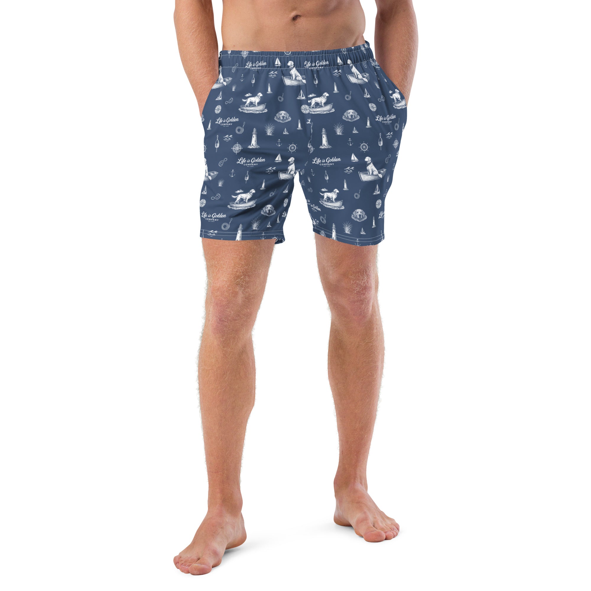 Golden Harbor Swim Trunks