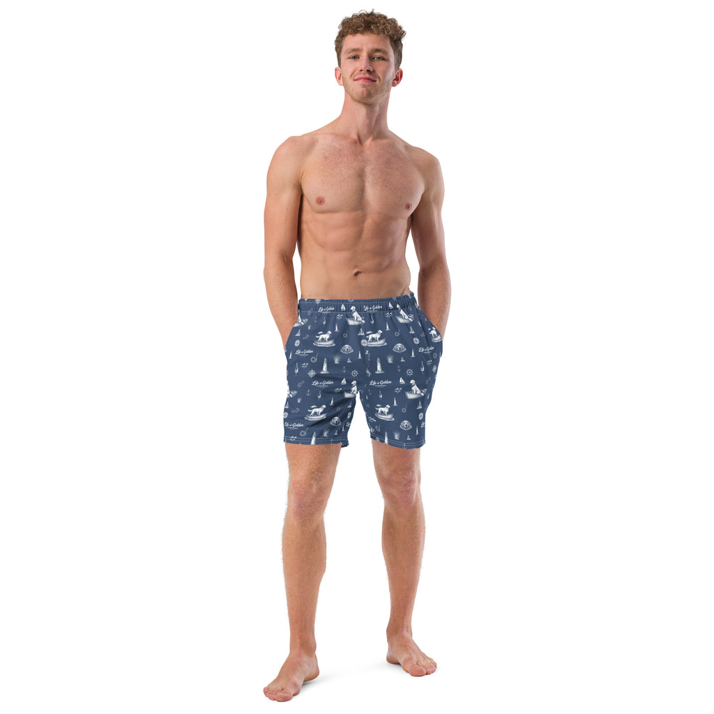 Golden Harbor Swim Trunks